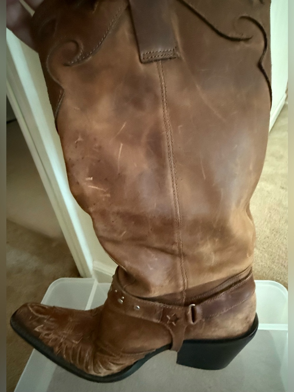 MIA Brown Leather Western Cowboy Boots - Picture 7 of 8